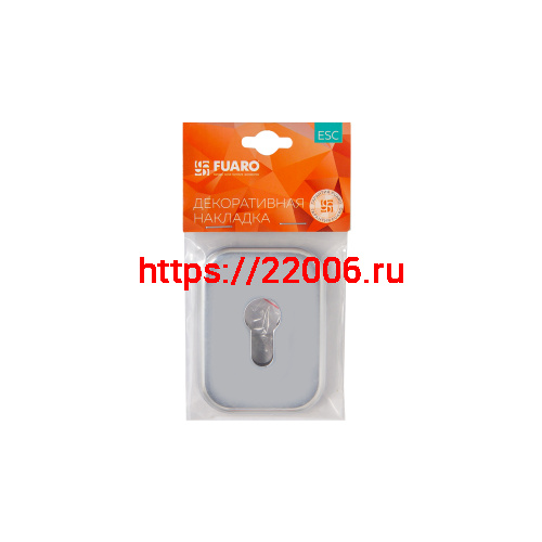 Накладка Fuaro (Фуаро) на цилиндр ESC.C.XL/K.486 (ESC 486-C SQ XL) SSC сатинированный хром (1 шт.) фото 2 Накладка Fuaro (Фуаро) на цилиндр ESC.C.XL/K.486 (ESC 486-C SQ XL) SSC сатинированный хром (1 шт.) фото 2