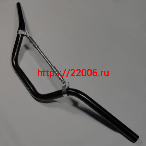 Руль Альфа черного цвета (ТЮНИНГ) (L-720mm, d-22mm) (НАБОР) Руль Альфа черного цвета (ТЮНИНГ) (L-720mm, d-22mm) (НАБОР)