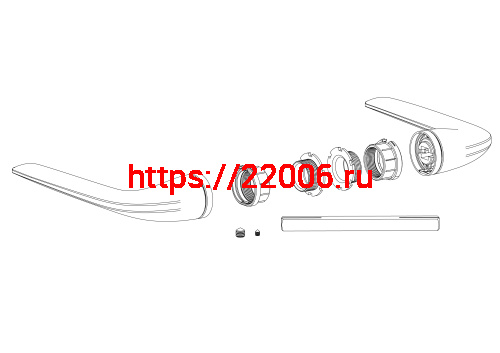 Ручка Armadillo (Армадилло) раздельная K.ART30.CLARITY FSG-39 флорентийское золото фото 4