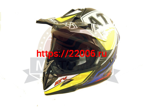 Шлем кроссовый YM-915 "YAMAPA", бело-синий, бело-красный, черно-желтый, размер S Шлем кроссовый YM-915 "YAMAPA", бело-синий, бело-красный, черно-желтый, размер S