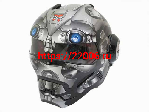 Мотошлем закрытый MASEI 610 Bumblebee серый (XL) Мотошлем закрытый MASEI 610 Bumblebee серый (XL)