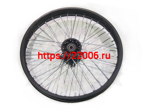 Обод 17" передний спицы 1,6-17  (ПИТ-БАЙК) Fighter125,TTR125сс, KAYO125-160с в сборе, ось D15 мм фото 2