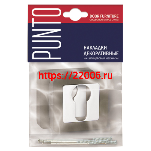 Накладка Punto (Пунто) под цилиндр ET.K.QR52 (ET QR) SN/CP-3 матовый никель/хром фото 2 Накладка Punto (Пунто) под цилиндр ET.K.QR52 (ET QR) SN/CP-3 матовый никель/хром фото 2
