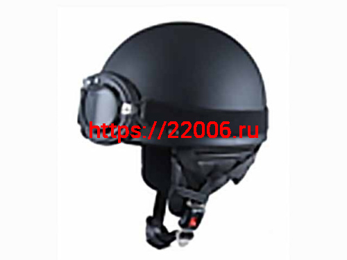 Мотошлем VIRTUE MD-510 ретро черный матовый (L) без очков Мотошлем VIRTUE MD-510 ретро черный матовый (L) без очков