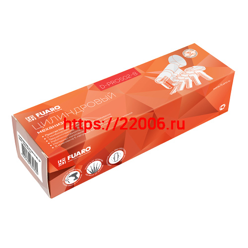 Цилиндровый Fuaro (Фуаро) механизм (D-PRO502-8/80) D-PRO5002-8Knob80(35+10+35) CP хром 5+1Key с верт. перекод. фото 2